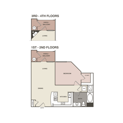 the marquess floor plan 2 bedroom with 1 bathroom